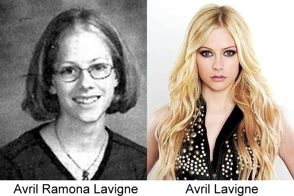 antes y después de Avril Lavinge
