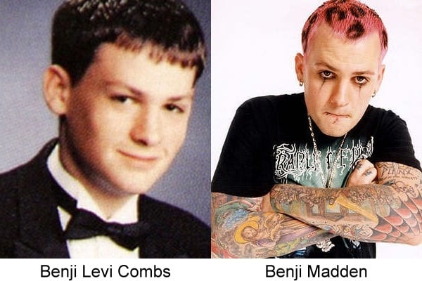 Benji Madden antes y después de estar en Good Charlotte