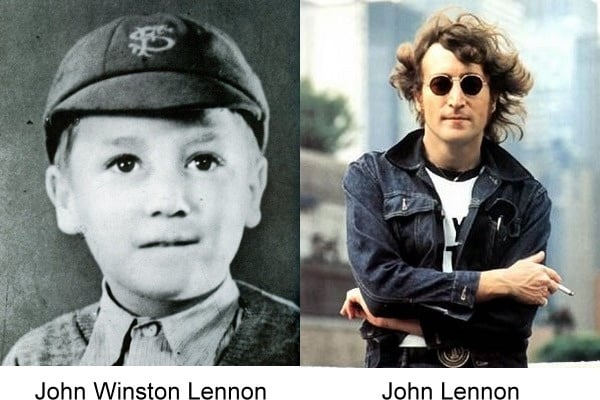 fotos del antes y después de John Lennon