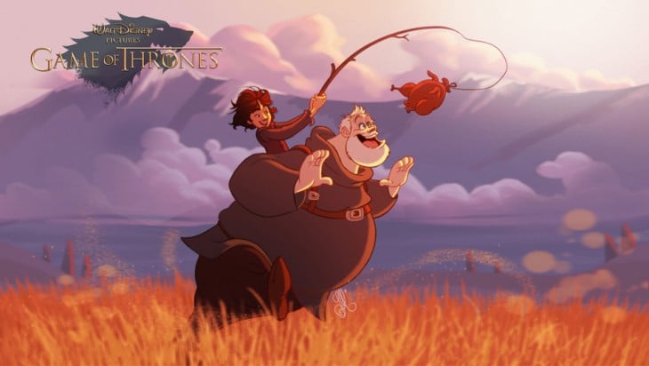 Bran Stark y Hodor personajes de Game of Thrones 