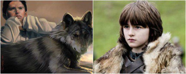 Bran Stark en contraste con su personaje de libro con el de la serie 