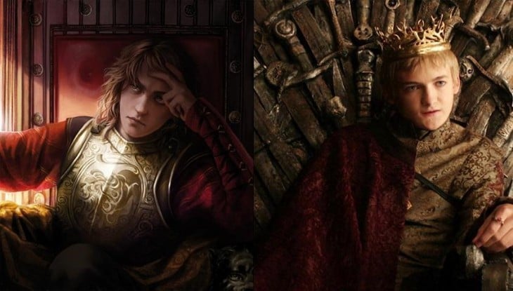 Joffrey Baratheon comparación de sus personajes en libro con el de la serie de televisión 
