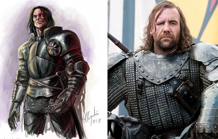 Sandor Clegane, aka "The Hound" personaje del libro en comparación con el de la serie 