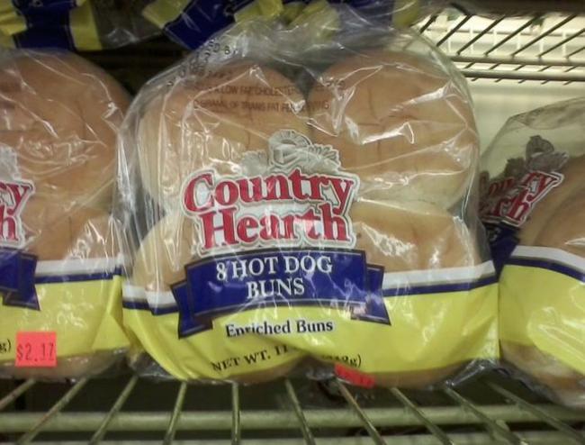 bolsa de pan para hotdogs con otro tipo de pan