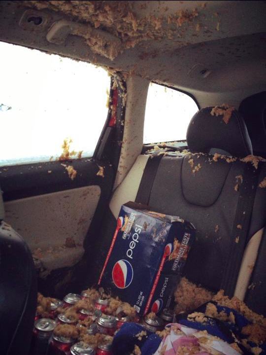 Fail de una Pepsi congelada olvidada en un coche y exploto 