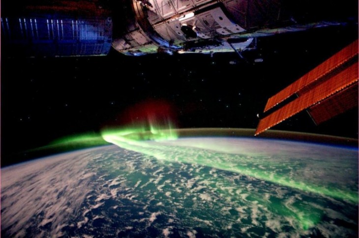 Aurora boreal desde el Espacio