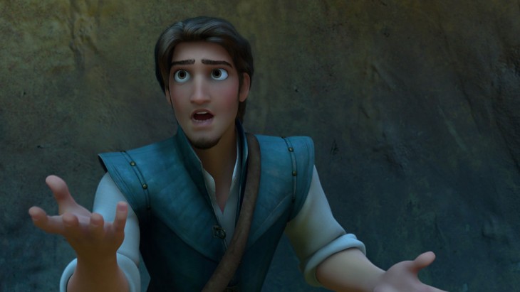 Flynn Rider de la película Enredados sin barba 