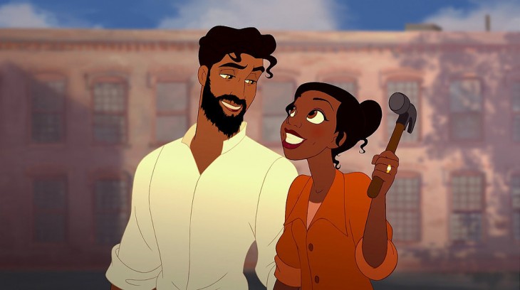 Príncipe Naveen de la princesa y el sapo con barba 