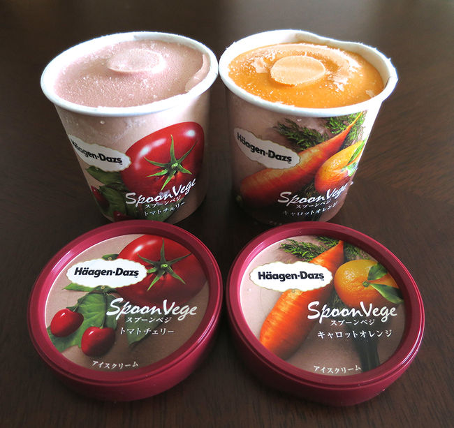 helados sabor tomate y zanahoria