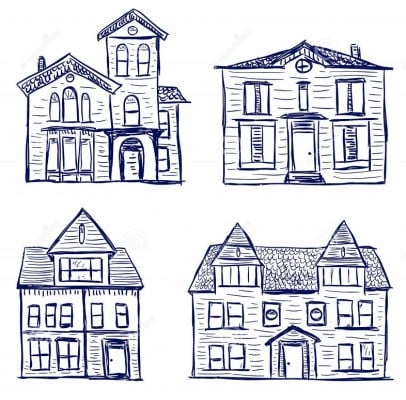 significado de dibujar casas en un papel 