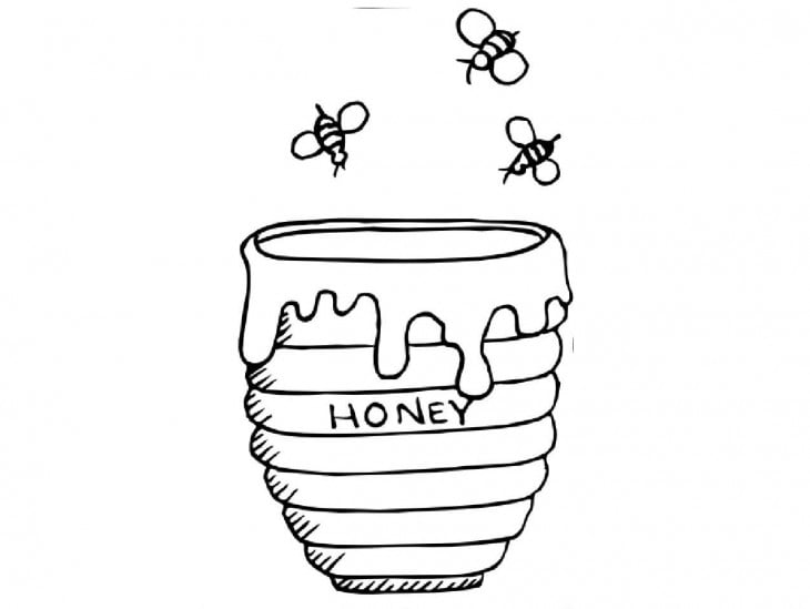 dibujo de un frasco de miel 