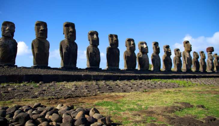 los Moais en Isla de Pascua