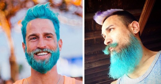 Tendencia de cabello de la sirena en la que los hombres tiñen su cabello de colores muy vivos