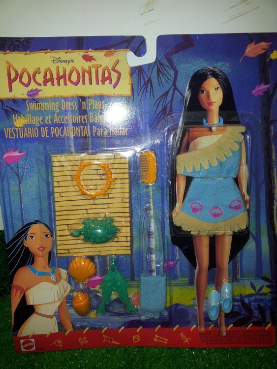 muñeca pocahontas con accesorios