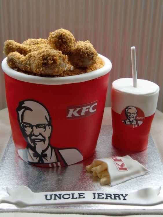 pastel en forma de kfc