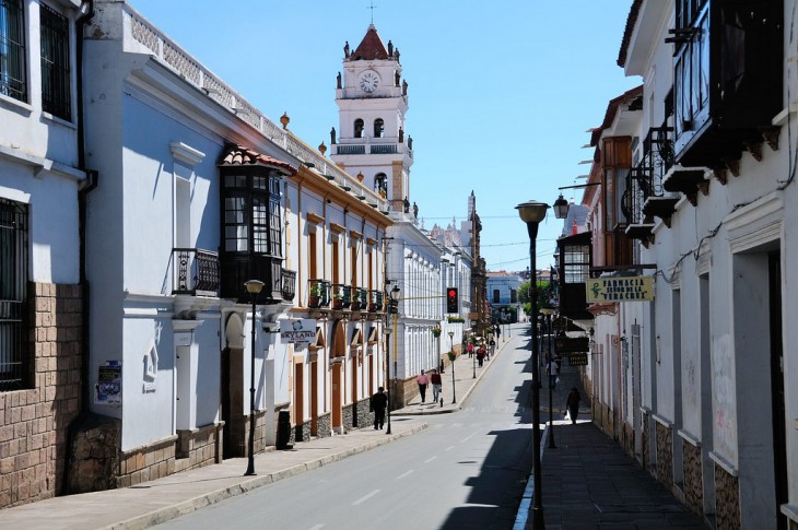 Ciudad histórica Sucre en Bolivia 