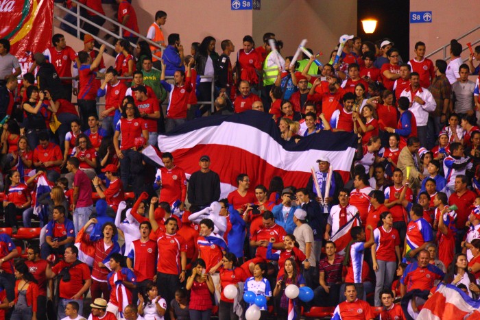 Aficionados de la selección de Costa Rica 