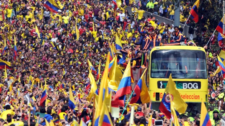 festejos porque gano la selección colombiana de futbol