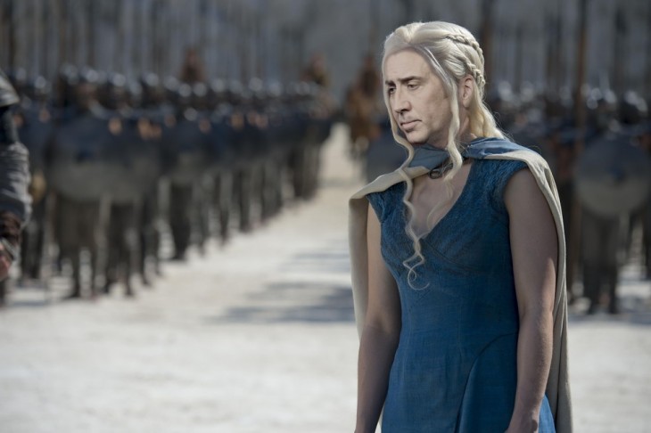 Daenerys Targaryen en la cara de Nicolas Cage 
