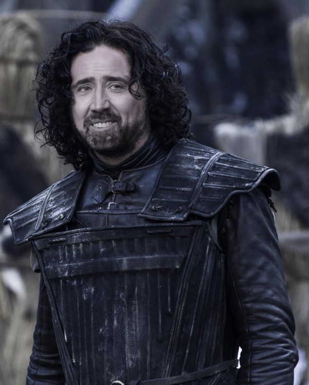 Jon Nieve con la cara de Nicolas Cage 