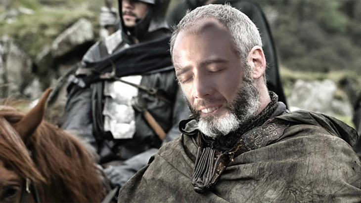 Davos Seaworth con la cara de Nicolas Cage 