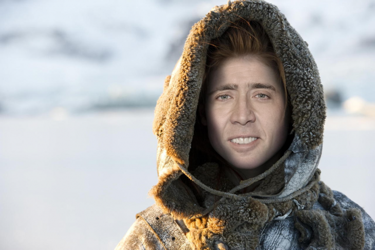 Ygritte con la cara de Nicolas Cage 