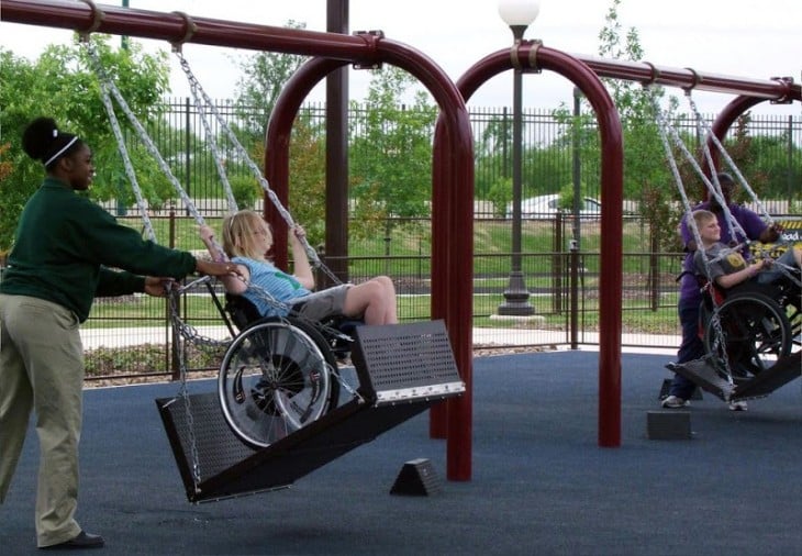 Columpios para personas en sillas de ruedas