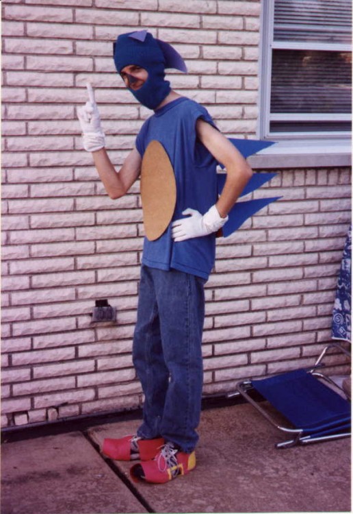 realidad del cosplay fallido de un chico como Sonic