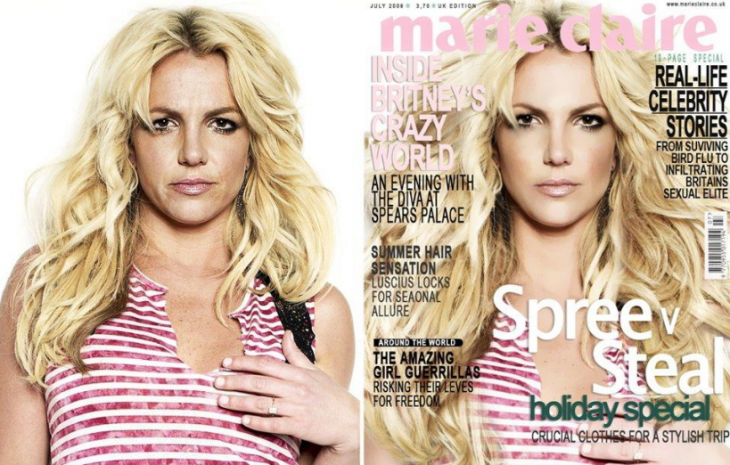 Britney Spears en la portada de una revista 