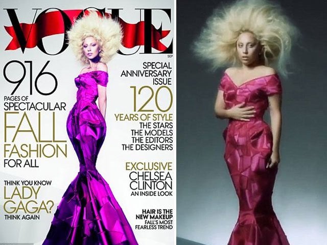Lady Gaga en sesión para la portada de la revista VOGUE 