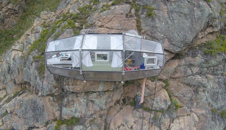 habitación en un acantilado en Perú 