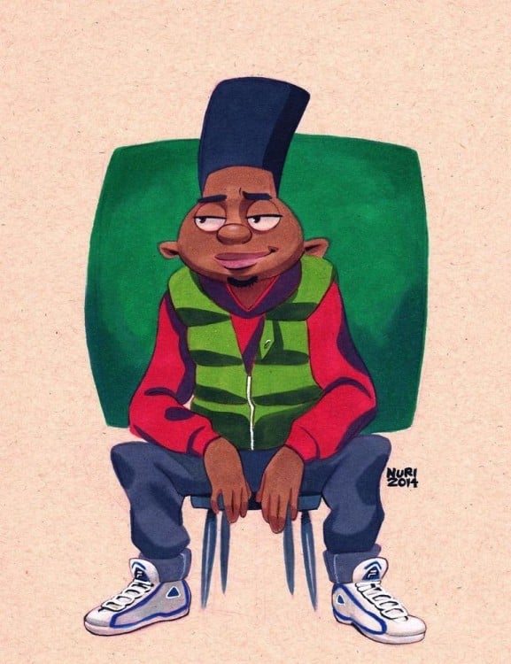 gerald personaje de la caricatura Hey Arnold con la edad de 27 años