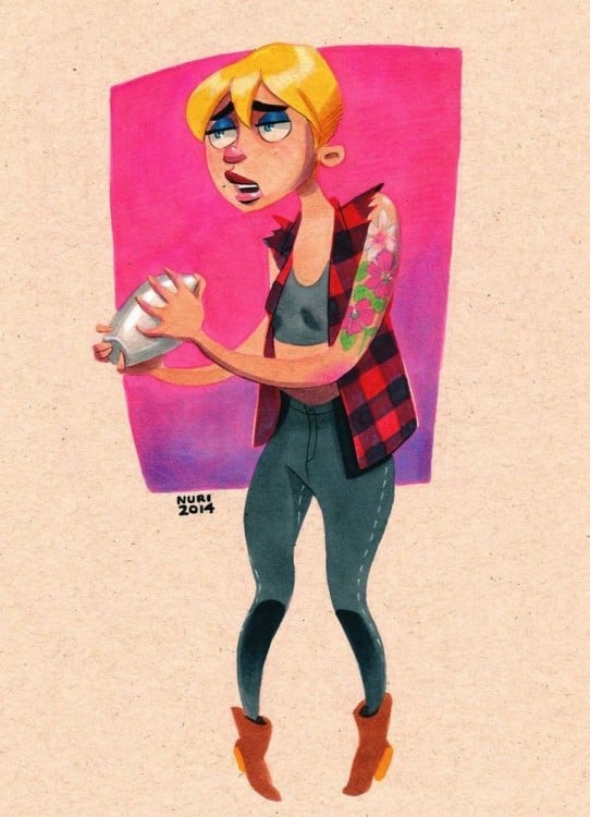 helga pataki de hey arnold como bar tender 