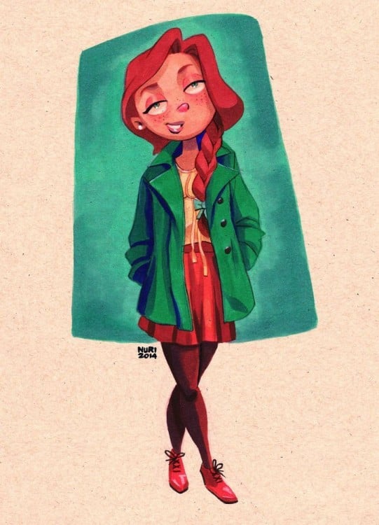 lila personaje de la caricatura de Hey Arnold a la edad de 26 años