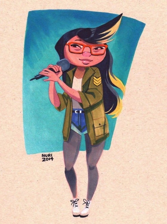 phoebe personaje de la caricatura hey arnold a los 26 años de edad