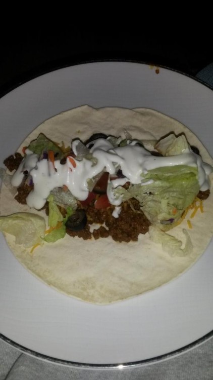 Tacos con un poco de aderezo ranch 