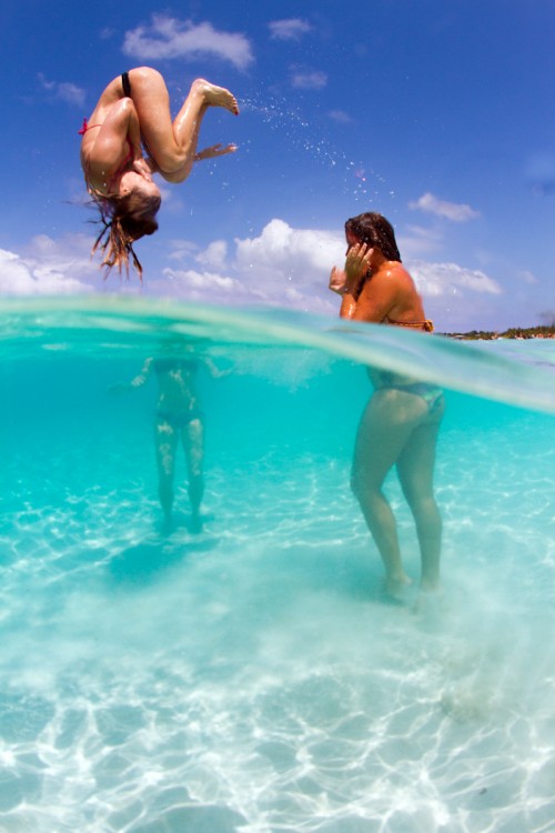 Front flippin en los Cayos Cochinos, Honduras 