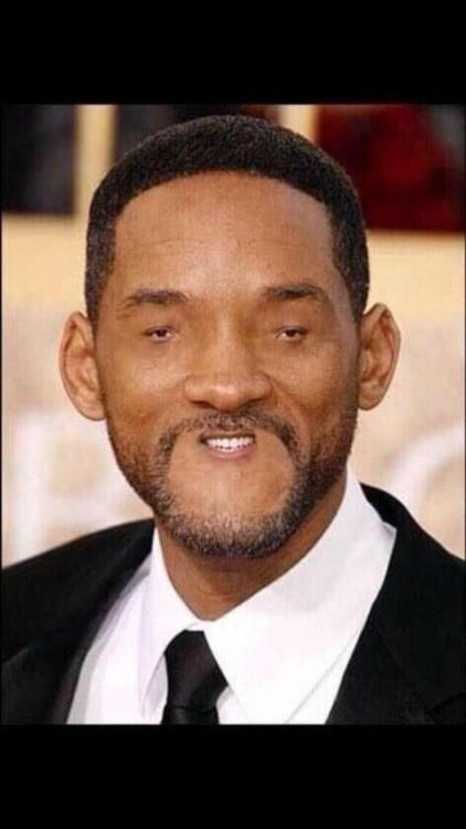 Meme en la cara de Will Smith 