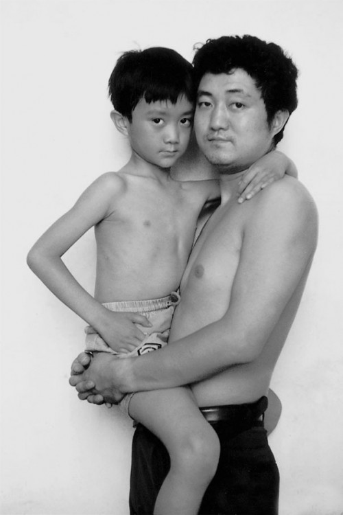 serie de fotos padre e hijo durante 29 años 1994