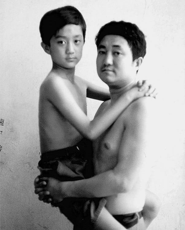 Foto padre e hijo 1996