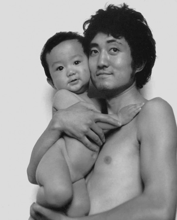 Fotografía padre e hijo 1987