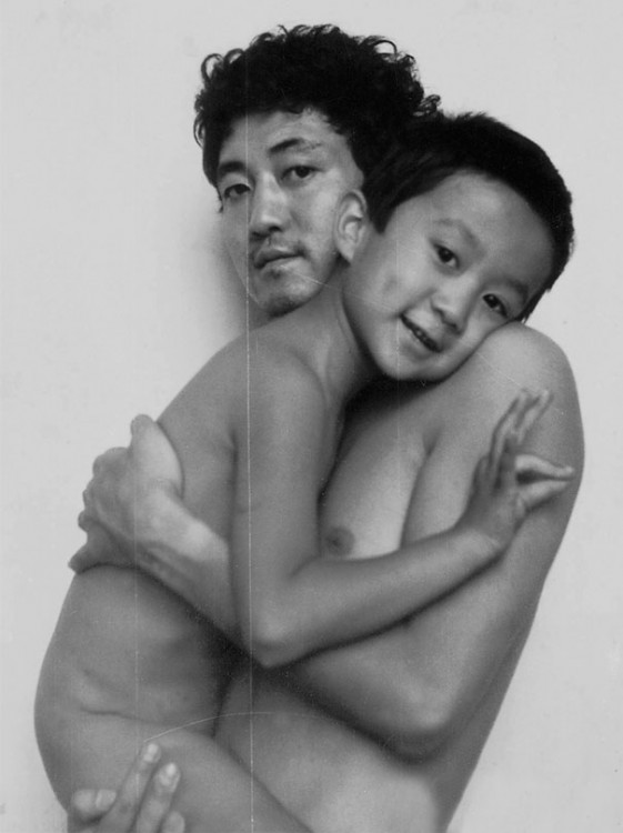 Serie de fotos padre e hijo 1990