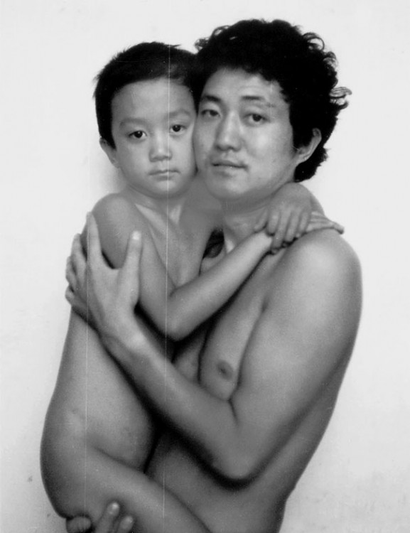 Foto padre e hijo 1993