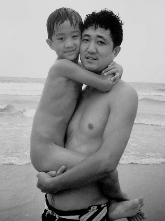 Serie de fotos padre e hijo 1992