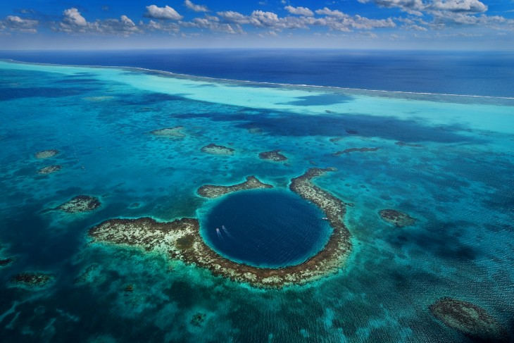 Gran Agujero Azul belice visto desde google earth