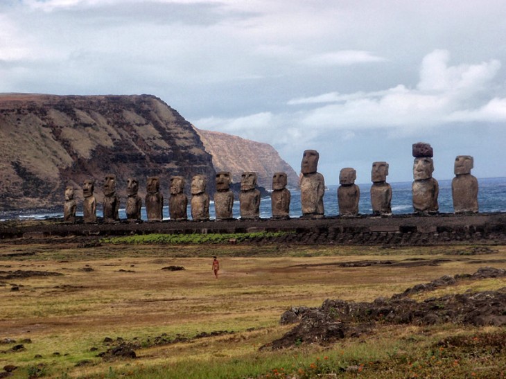 Estos son los más majestuaosos moais que existen en la isla de la pascua