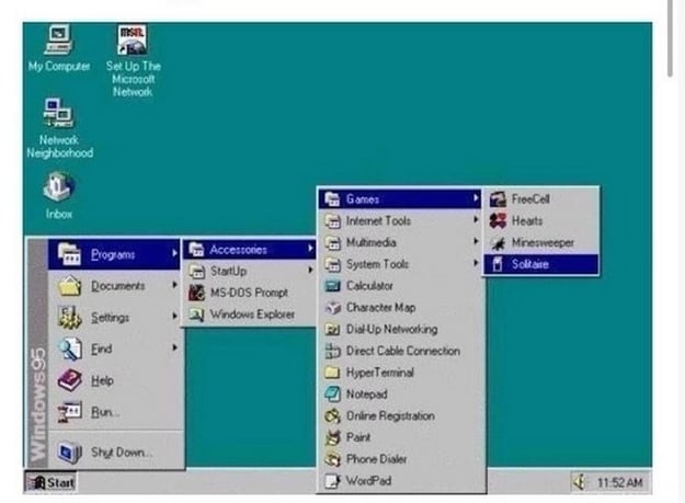 como abrir la carpeta de juegos en windows 95
