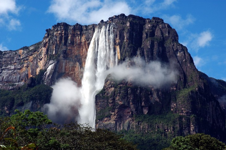 cascada salto del angel venezuela vista panoramica