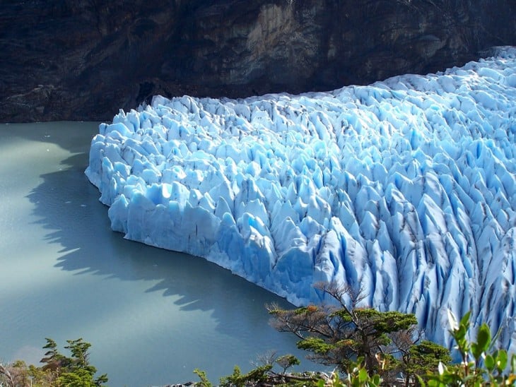 Glaciares chilenos en peligro de deshielo por cambio climático. Laguna de San Rafael, Chile.