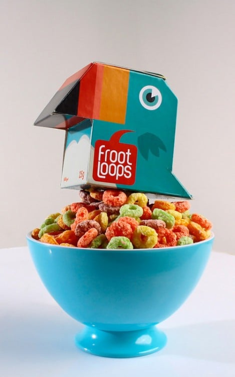 empaque creativo de froot loops